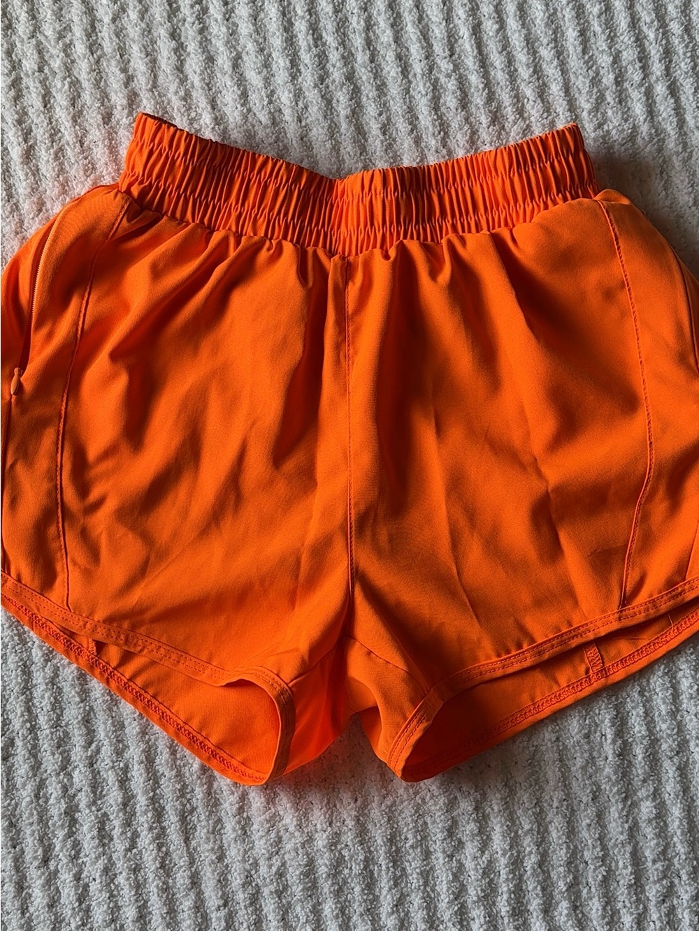 Lululemon Bright Orange Running Shorts